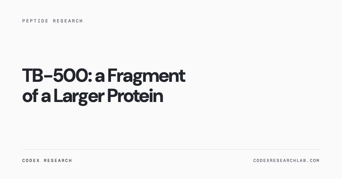 A seven-residue fragment sold under the name of the larger protein it came from.